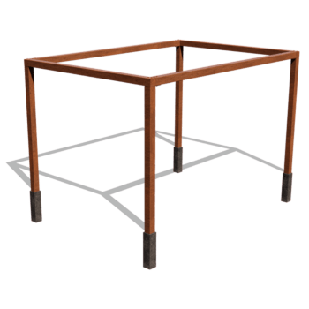 Viereckige Pergola aus Cortenstahl 424 x 300 cm