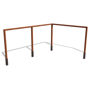 Eck-Pergola aus Cortenstahl 600 x 412 cm