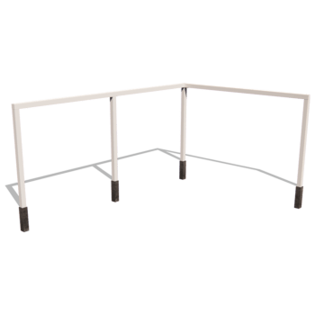 Eck-Pergola aus pulverbeschichtetem Stahl 600 x 412 cm