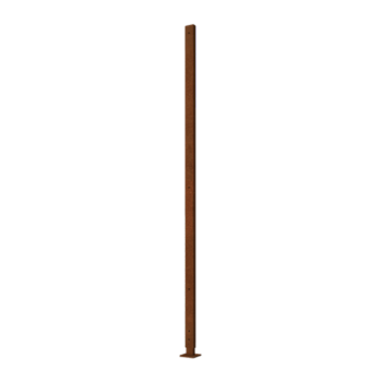 Pfosten aus Cortenstahl mit Grundplatte 190 x 6 x 3 cm