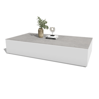 Couchtisch aus Aluminium Vittoria 160 x 80 x 30 cm