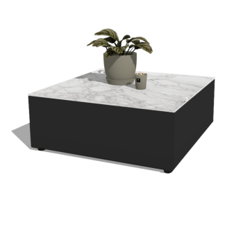 Couchtisch aus Aluminium Vittoria 80 x 80 x 30 cm