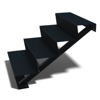 Schwarze Treppe New York 4-stufige (Breite 80 cm)