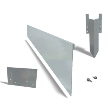 Verzinkte Stahlkanten abgeflacht 13 cm Komplettsatz pro 15 Meter