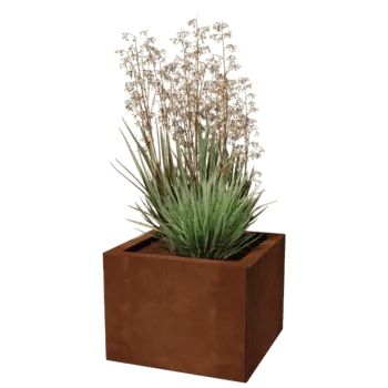 Cortenstahl Pflanzkübel - Viereckig - 40 x 40 cm