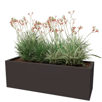 Pflanzkübel aus Stahl - Rechteckig - 120 x 40 x 40 cm - Andere RAL farbe - Ohne Bodenplatte