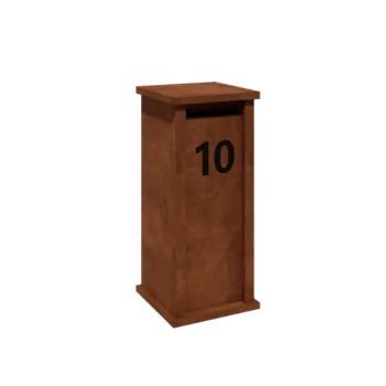 Cortenstahl Briefkasten - Arizona S - 40 x 40 x 100 cm