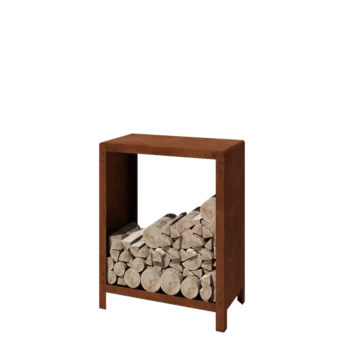 Cortenstahl Holzlager - Indiana - 80 x 40 x 100 cm