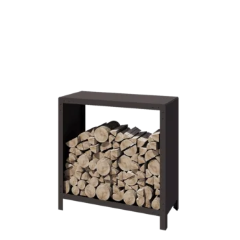 Holzlager aus Stahl - Indiana - 100 x 40 x 100 cm - RAL7016 matte (anthrazitgrau)