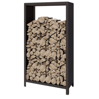 Holzlager aus Stahl - Indiana - 100 x 40 x 180 cm - RAL7016 matte (anthrazitgrau)