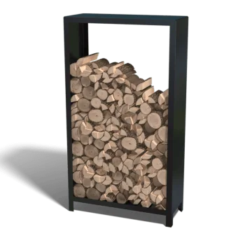 Holzlager aus Stahl - Indiana - 100 x 40 x 180 cm