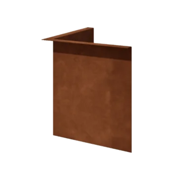 Cortenstahl Beeteinfassung - Gebogen - Innenecke - Höhe 34 cm
