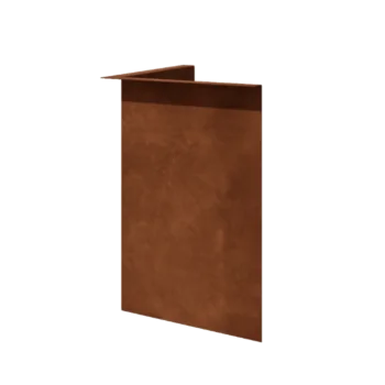 Cortenstahl Beeteinfassung - Gebogen - Innenecke - Höhe 45 cm