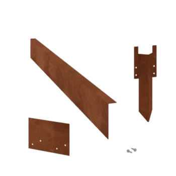 Cortenstahl Rasenkante - Gebogen - Höhe 12 cm - Kompletter Satz 24 meter