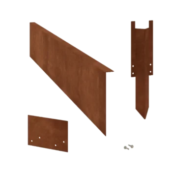 Cortenstahl Beeteinfassung - Gebogen - Höhe 22 cm - Kompletter Satz 24 meter