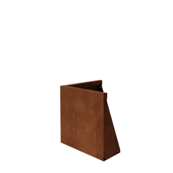 Cortenstahl Stützmauer - Außenecke - 50 x 50 x 50 cm