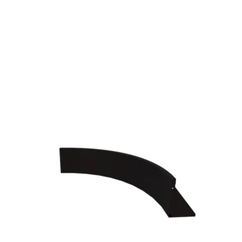 Stützmauer aus Stahl - Innenkurve - 100 x 100 x 30 cm - RAL9005 matte (schwarz)