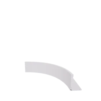 Stützmauer aus Stahl - Innenkurve - 100 x 100 x 30 cm - RAL9010 matte (weiß)