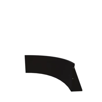 Stützmauer aus Stahl - Außenkurve - 100 x 100 x 50 cm - RAL9005 matte (schwarz)