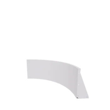 Stützmauer aus Stahl - Innenkurve - 100 x 100 x 50 cm - RAL9010 matte (weiß)