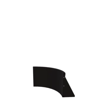 Stützmauer aus Stahl - Innenkurve - 50 x 50 x 40 cm - RAL9005 matte (schwarz)