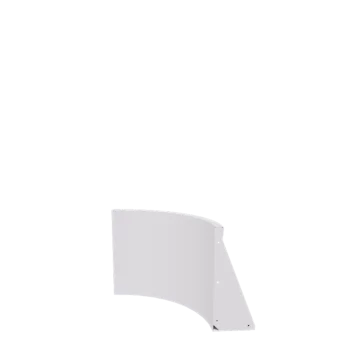 Stützmauer aus Stahl - Innenkurve - 50 x 50 x 50 cm - RAL9010 matte (weiß)