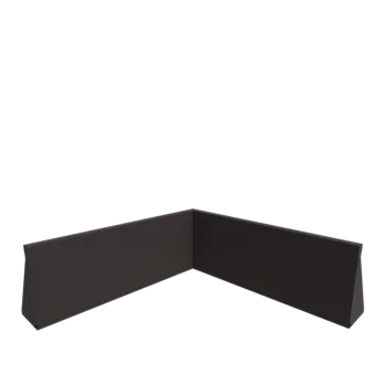 Stützmauer aus Stahl - Innenecke - 100 x 100 x 40 cm - RAL7016 matte (anthrazitgrau)