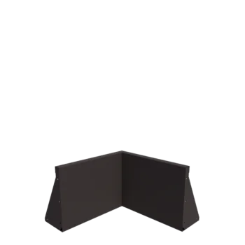 Stützmauer aus Stahl - Innenecke - 50 x 50 x 40 cm - RAL7016 matte (anthrazitgrau)