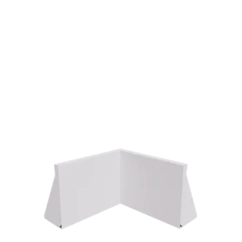 Stützmauer aus Stahl - Innenecke - 50 x 50 x 40 cm - RAL9010 matte (weiß)