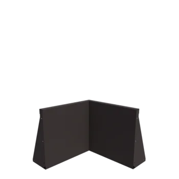 Stützmauer aus Stahl - Innenecke - 50 x 50 x 50 cm - RAL7016 matte (anthrazitgrau)