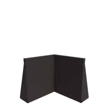 Stützmauer aus Stahl - Innenecke - 50 x 50 x 60 cm - RAL7016 matte (anthrazitgrau)