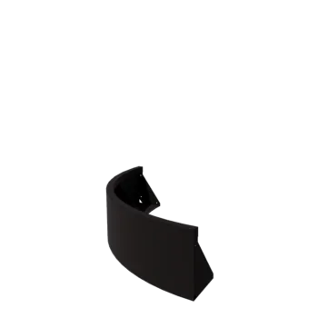 Stützmauer aus Stahl - Außenkurve - 100 x 100 x 30 cm - RAL9005 matte (schwarz)