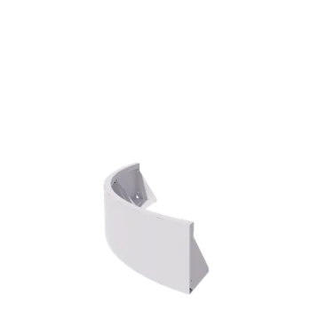 Stützmauer aus Stahl - Außenkurve - 100 x 100 x 30 cm - RAL9010 matte (weiß)