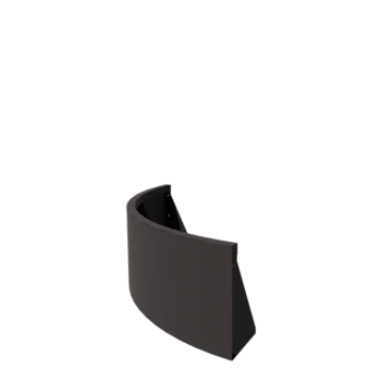 Stützmauer aus Stahl - Außenkurve - 100 x 100 x 40 cm - RAL7016 matte (anthrazitgrau)