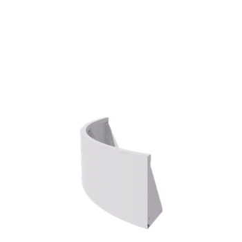 Stützmauer aus Stahl - Außenkurve - 100 x 100 x 40 cm - RAL9010 matte (weiß)