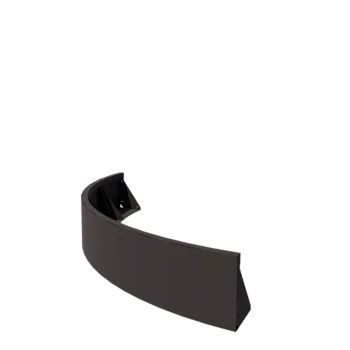 Stützmauer aus Stahl - Außenkurve - 150 x 150 x 30 cm - RAL7016 matte (anthrazitgrau)