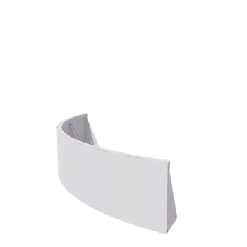 Stützmauer aus Stahl - Außenkurve - 150 x 150 x 40 cm - RAL9010 matte (weiß)