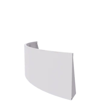 Stützmauer aus Stahl - Außenkurve - 150 x 150 x 60 cm - RAL9010 matte (weiß)