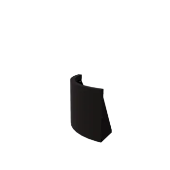 Stützmauer aus Stahl - Außenkurve - 50 x 50 x 40 cm - RAL9005 matte (schwarz)