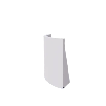 Stützmauer aus Stahl - Außenkurve - 50 x 50 x 60 cm - RAL9010 matte (weiß)