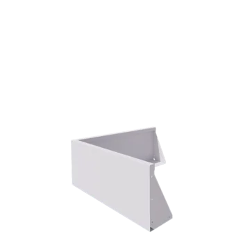 Stützmauer aus Stahl - Außenecke - 100 x 100 x 40 cm - RAL9010 matte (weiß)