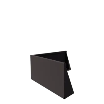 Stützmauer aus Stahl - Außenecke - 100 x 100 x 50 cm - RAL7016 matte (anthrazitgrau)