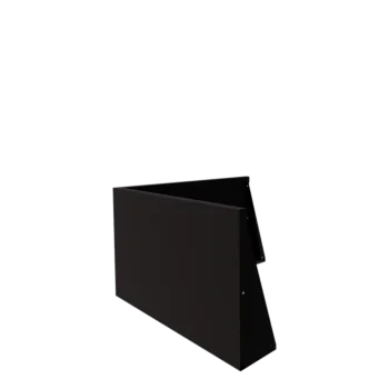 Stützmauer aus Stahl - Außenecke - 100 x 100 x 60 cm - RAL9005 matte (schwarz)
