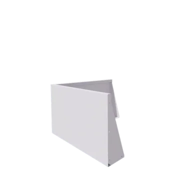 Stützmauer aus Stahl - Außenecke - 100 x 100 x 60 cm - RAL9010 matte (weiß)