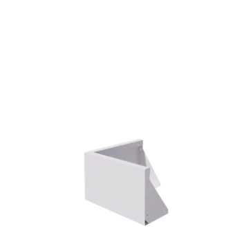 Stützmauer aus Stahl - Außenecke - 50 x 50 x 30 cm - RAL9010 matte (weiß)