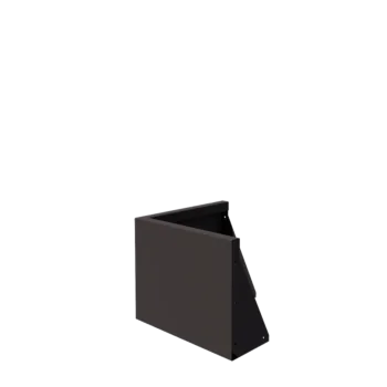 Stützmauer aus Stahl - Außenecke - 50 x 50 x 40 cm - RAL7016 matte (anthrazitgrau)