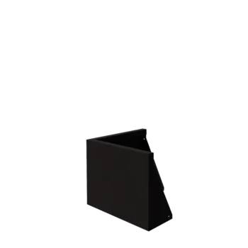 Stützmauer aus Stahl - Außenecke - 50 x 50 x 40 cm - RAL9005 matte (schwarz)