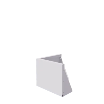 Stützmauer aus Stahl - Außenecke - 50 x 50 x 40 cm - RAL9010 matte (weiß)