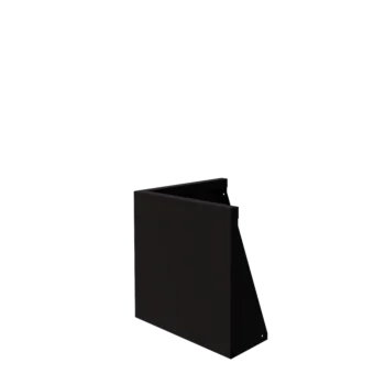 Stützmauer aus Stahl - Außenecke - 50 x 50 x 50 cm - RAL9005 matte (schwarz)