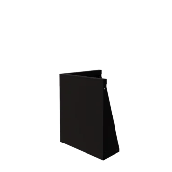 Stützmauer aus Stahl - Außenecke - 50 x 50 x 60 cm - RAL9005 matte (schwarz)